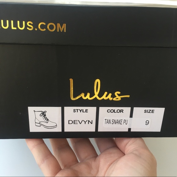 NEW Lulus Devyn Snake Print Lace Up Ankle Boot - Picture 11 of 11